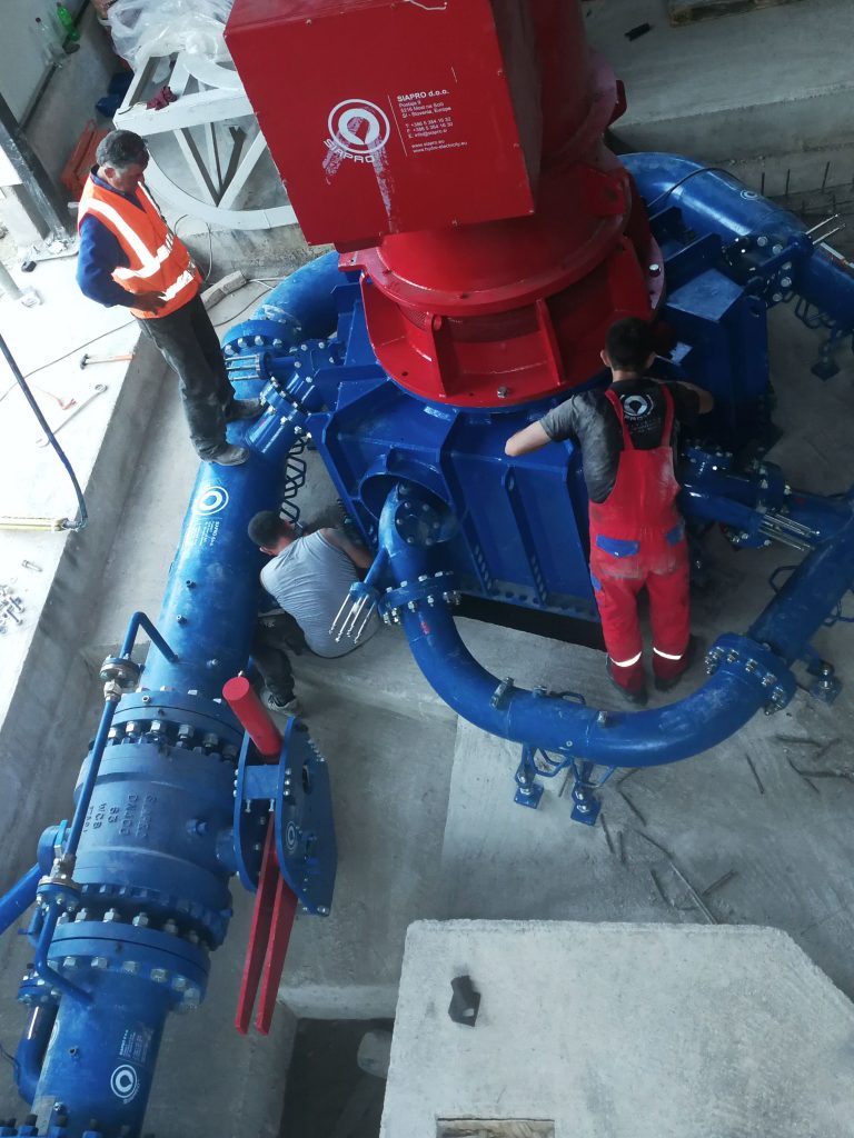 montaža hidroelektrarne